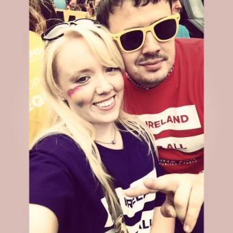 My dear friend Arthur Griffin and I showing our support at Dublin Pride 2015